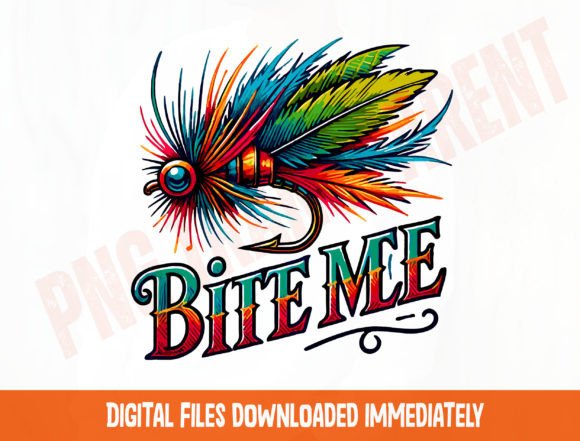 Bite Me PNG: A Humorous Fishing Lure Design for Creative Projects