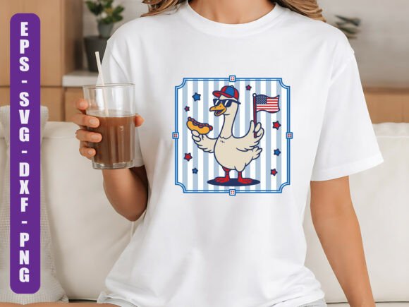 Celebrate Independence Day with the Patriotic Goose July 4th Design