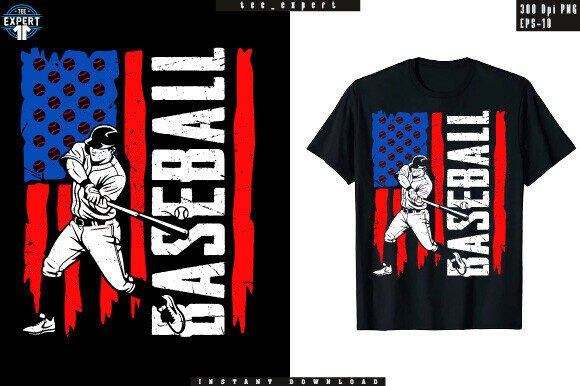 Designing with Patriotism: The American Flag Baseball T-Shirt