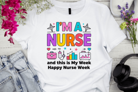 Happy Nurse Week T-Shirt Design: A Creative Asset for Your Projects