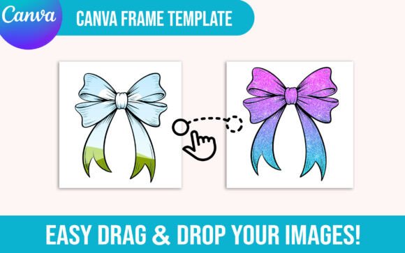 Instantly Elevate Your Branding with the Coquette Bow Canva Frame