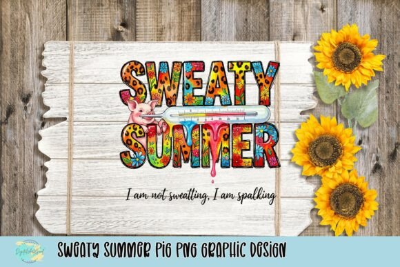 Sweaty Summer Pig PNG: A Playful Graphic for Your Projects