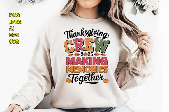 Thanksgiving Crew 2025 T-Shirt Design: Perfect for Fall Celebrations