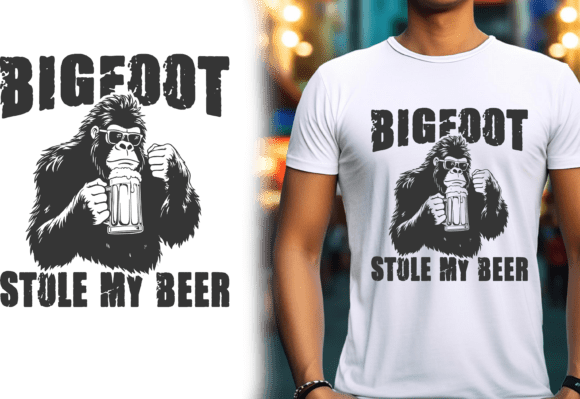 Unleash the Legend: Bigfoot Beer T-Shirt Design for Creators