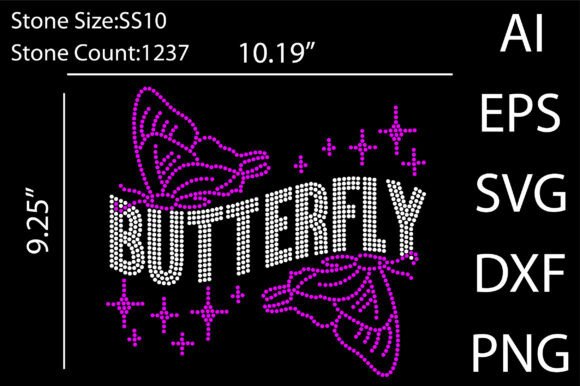 Unlock Sparkle with Butterfly Rhinestone Templates