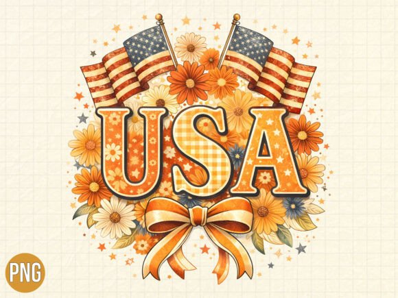 USA Flag Floral Patriotic Design: A Modern Twist on Tradition